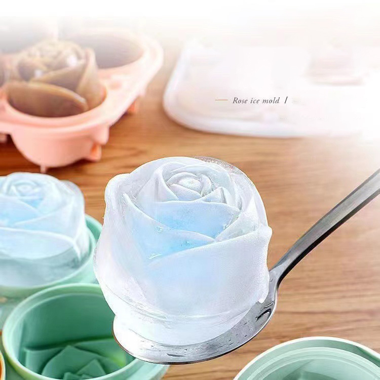 Kitchen Appliances Holder - 3D Rose Ice Molds 4 Holes