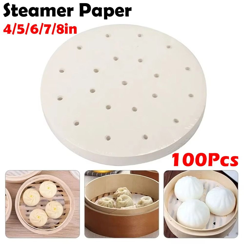 Kitchen Appliances For Restaurant - 100Pcs Steamed Paper Steamed Buns Pastries