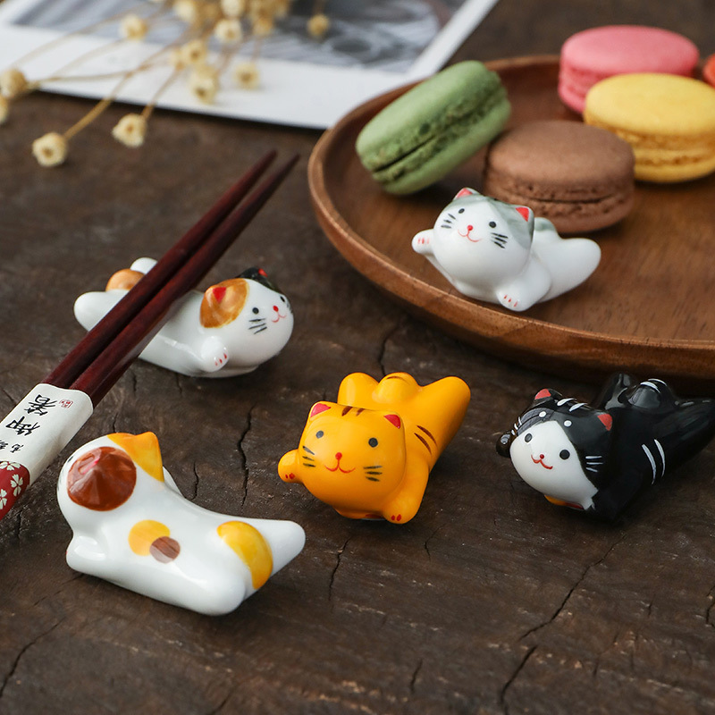 Flying Cat Ceramic Chopstick R - Kitchen Appliances Holder 评论和价格