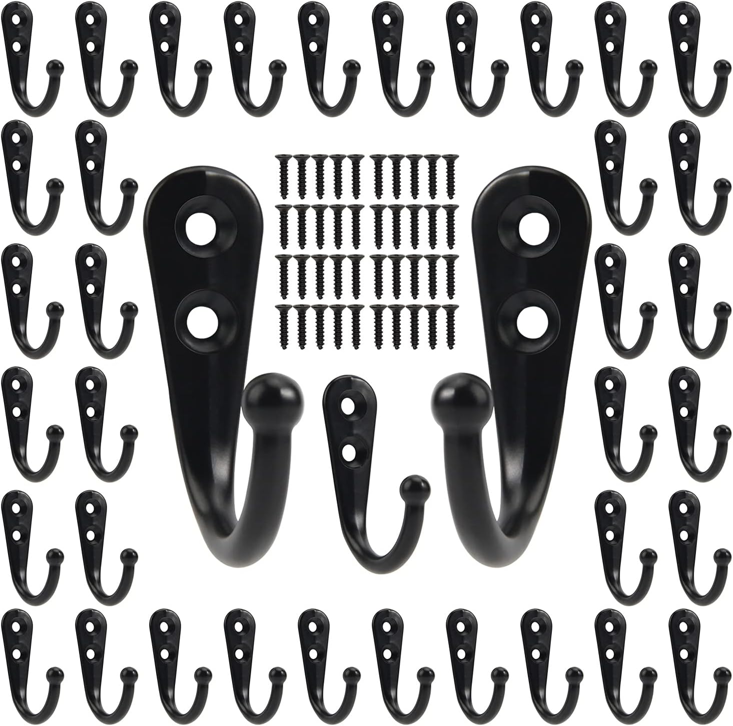 Black Metal Hooks with Screws  - Kitchen Appliances Holder 评论和价格
