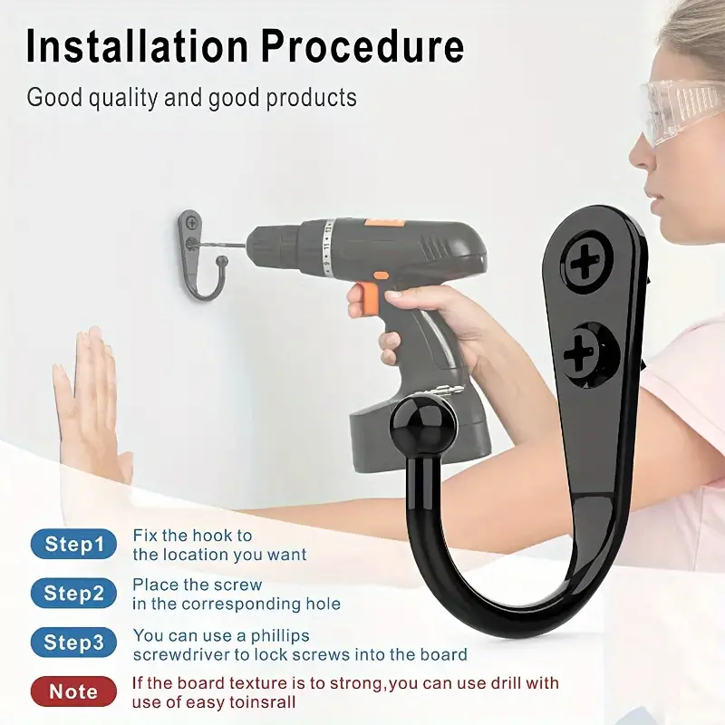 Black Metal Hooks with Screws  - Kitchen Appliances Holder 评论和价格