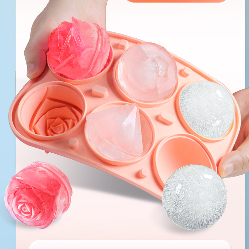 3D Rose Diamond Round Ice Cube - Kitchen Appliances Holder 评论和价格