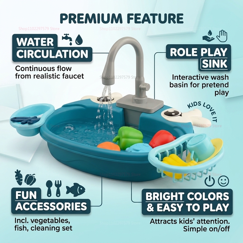 Toddler Interactive Water Play - Kitchen Appliances Toys 评论和价格